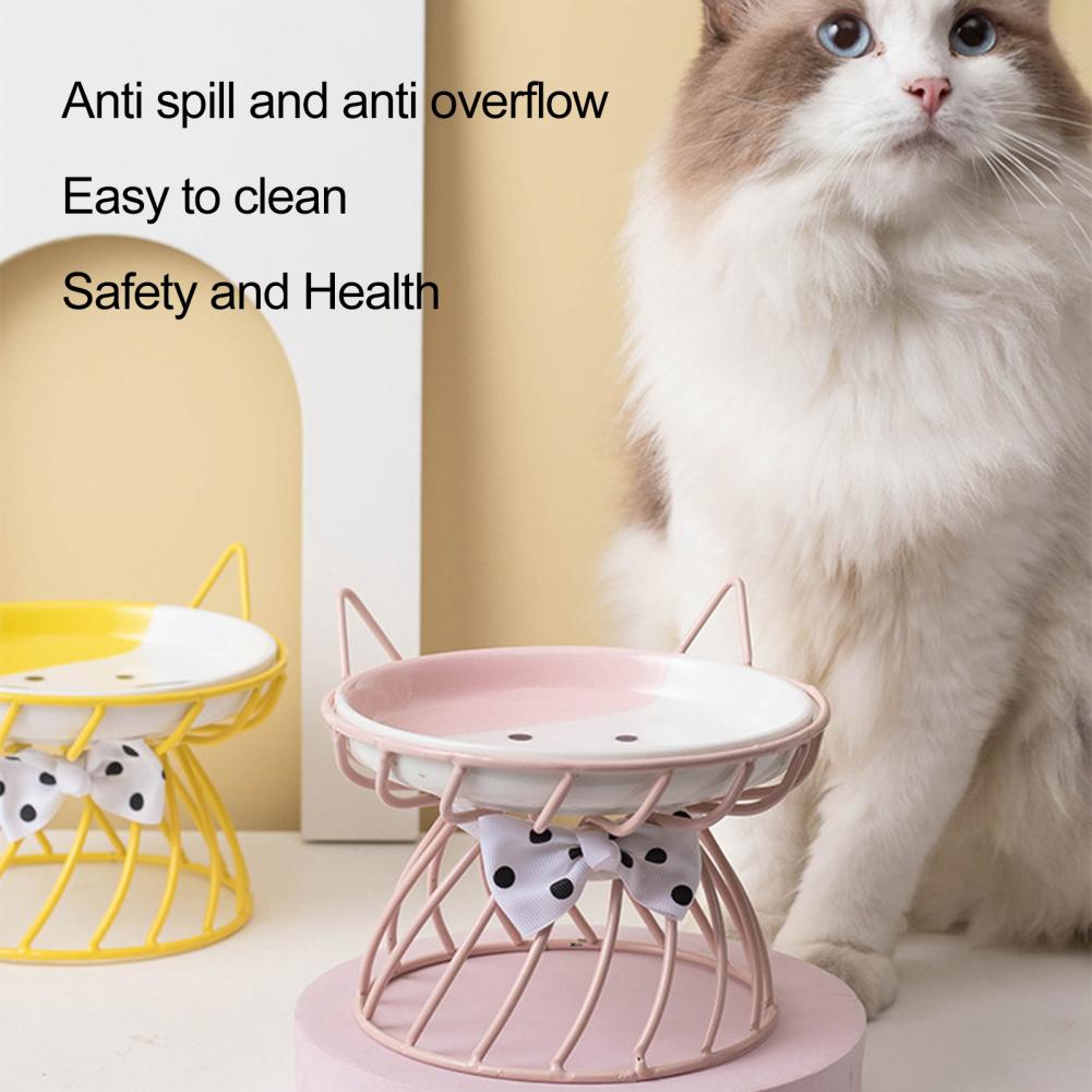 Elevated Cat Food Bowl Large Capacity
