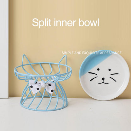 Elevated Cat Food Bowl Large Capacity