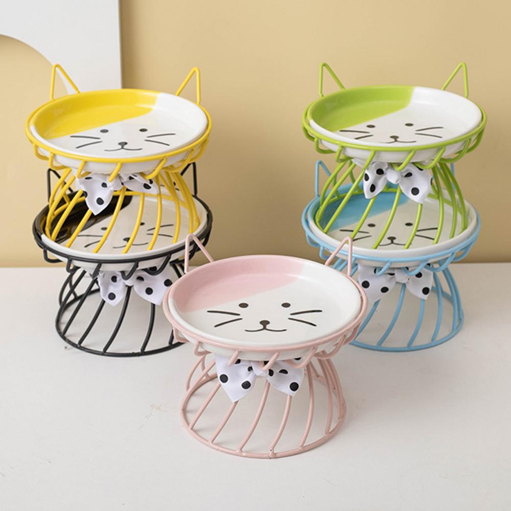 Elevated Cat Food Bowl Large Capacity