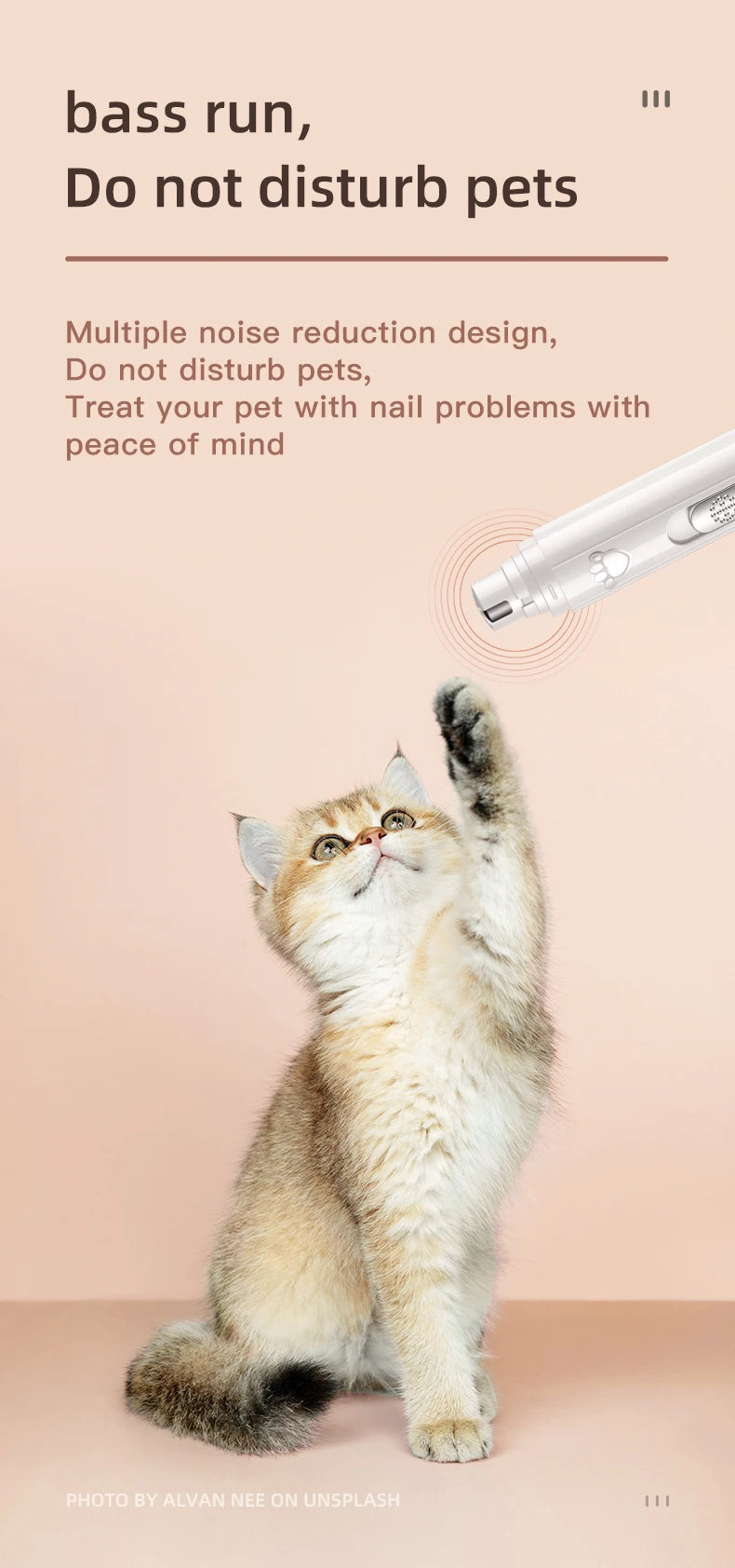 500 MAh 2-Speed Pet Nail Trimmers