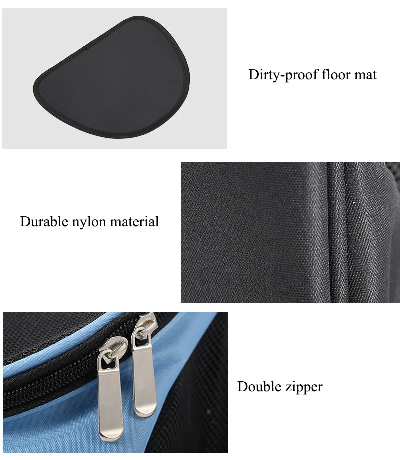 Portable Foldable Pet Mesh Carrier