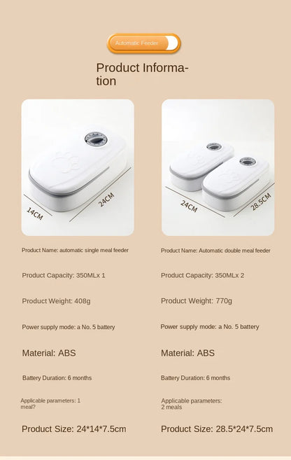 Single Automatic Pet Food Dispenser Bowl