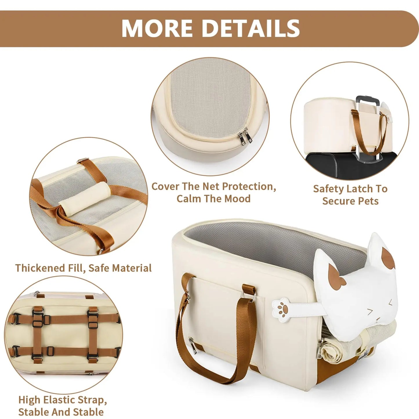 Dog car seat center console pet seat