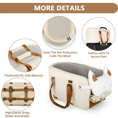 Dog car seat center console pet seat