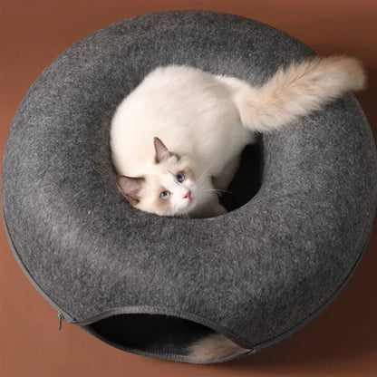 Felt Donut Bed for Pets House With Breather