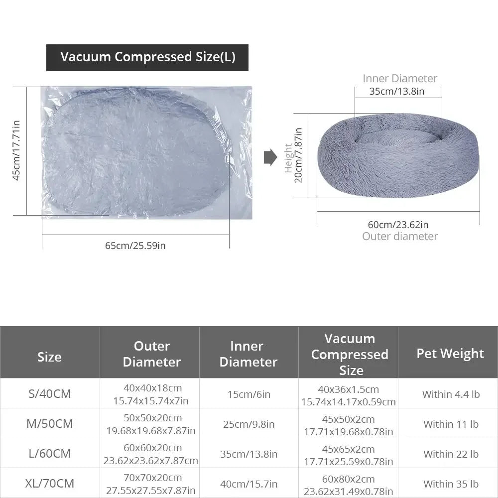 Comfortable Donut Cuddler Pet Bed