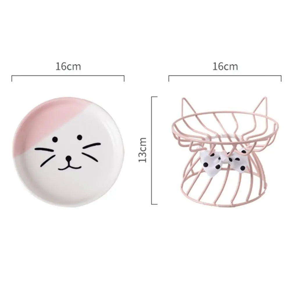 Elevated Cat Food Bowl Large Capacity