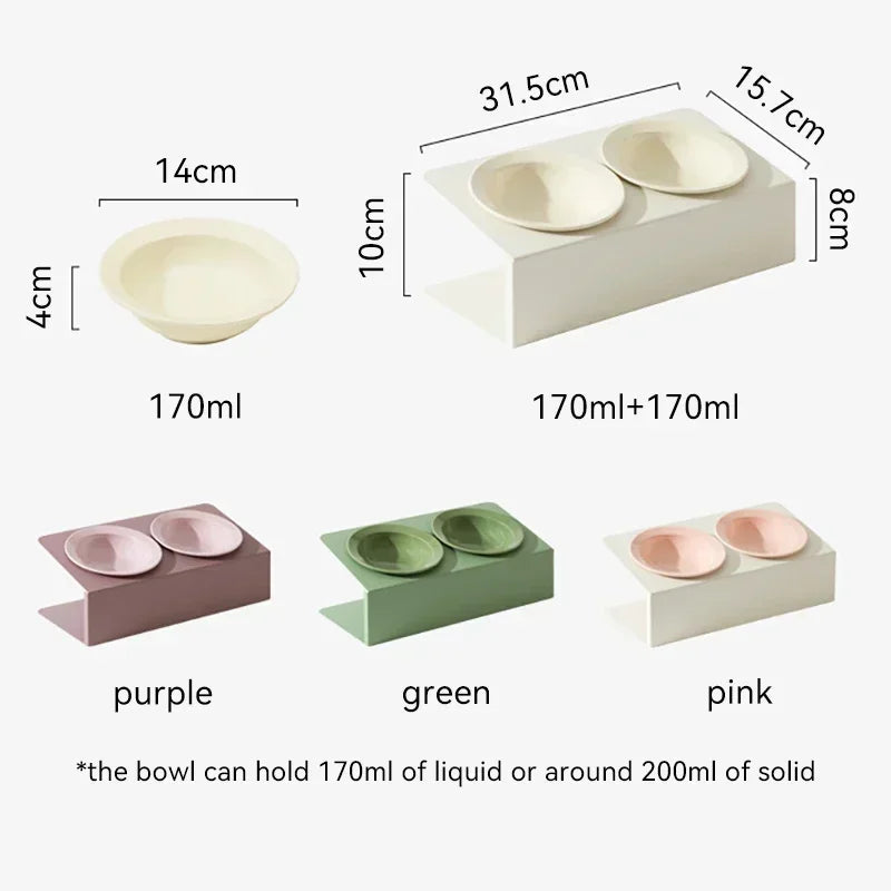 Pet Elevated Raised Food Water Bowls