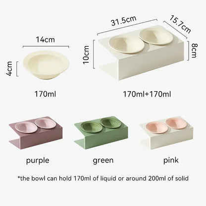 Pet Elevated Raised Food Water Bowls