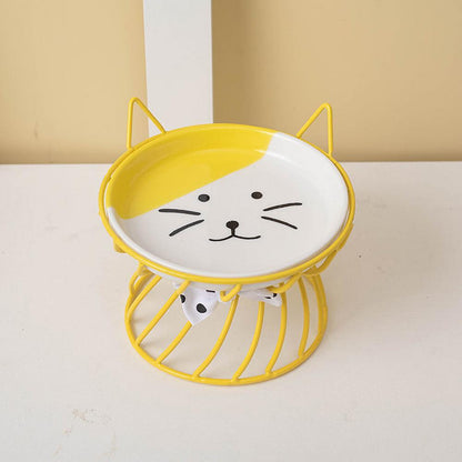 Elevated Cat Food Bowl Large Capacity