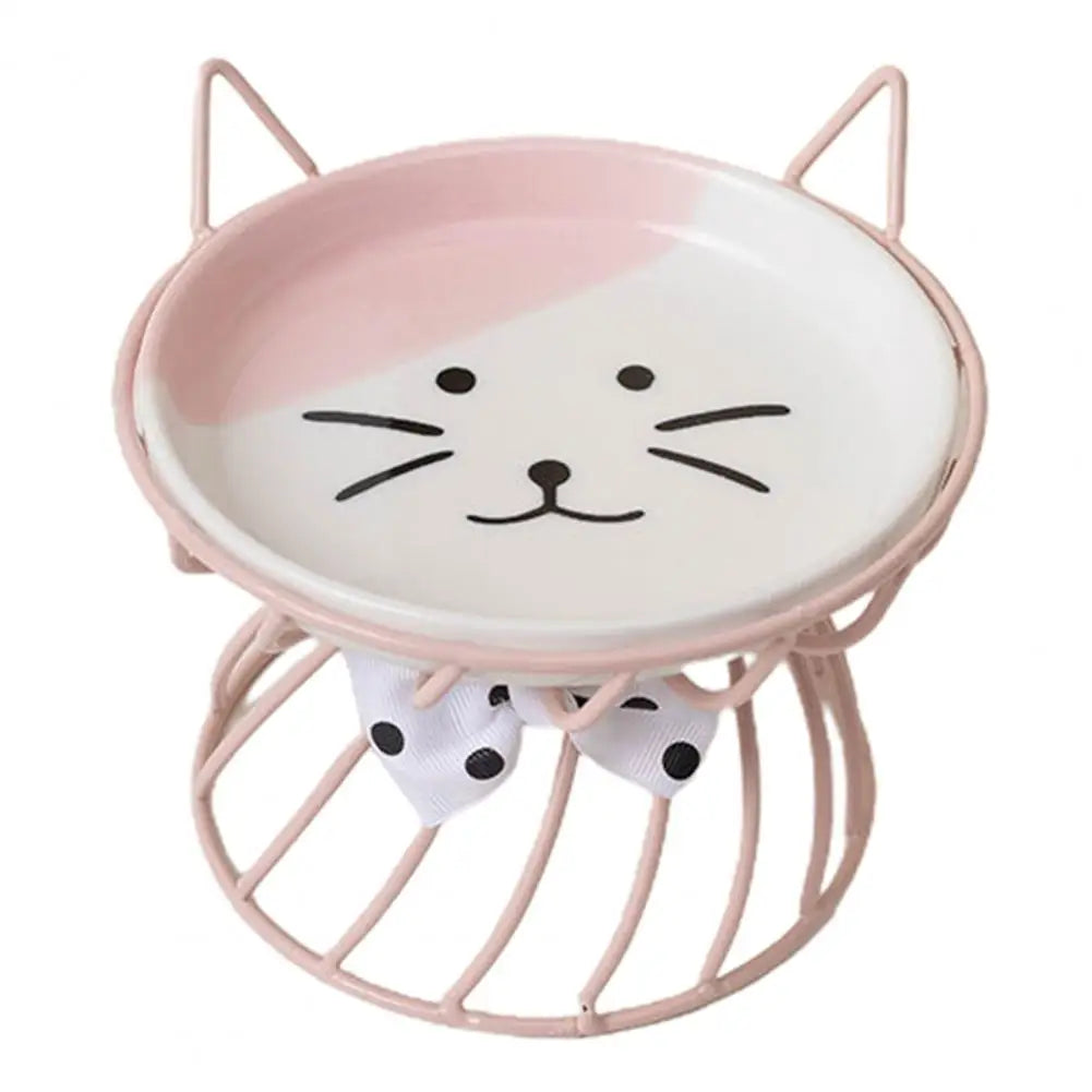 Elevated Cat Food Bowl Large Capacity