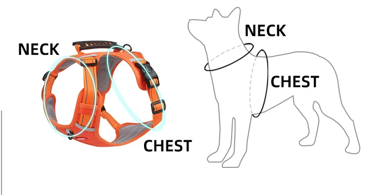 Breathable Reflective Pet Chest Strap