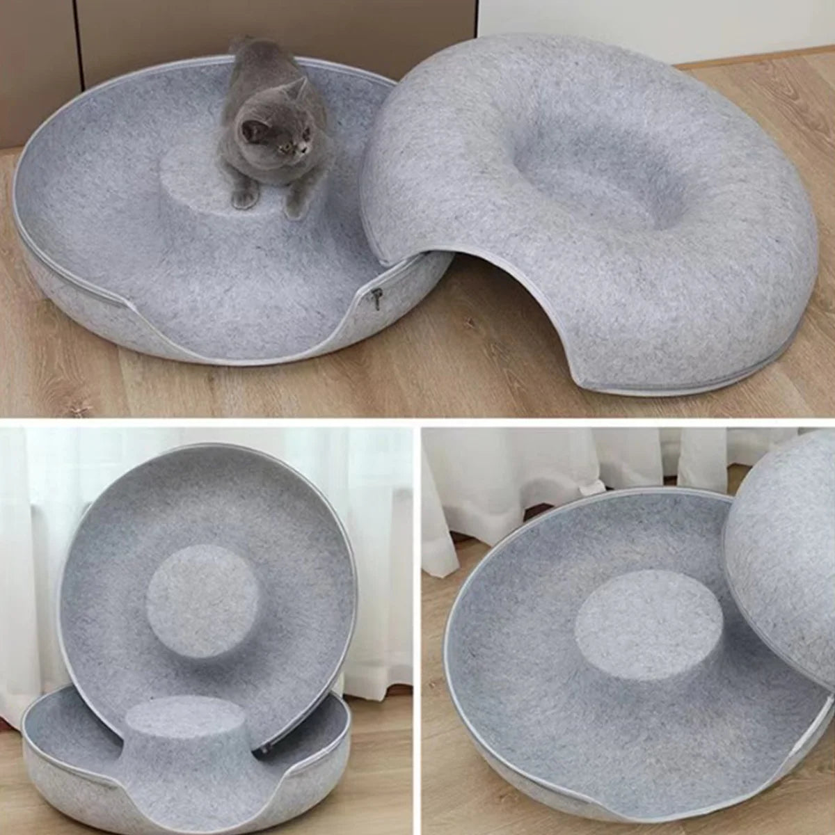 Felt Donut Bed for Pets House With Breather