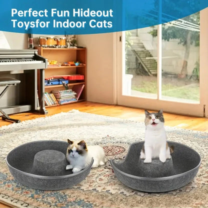 2-in-1 Donut Cat Tunnel Bed