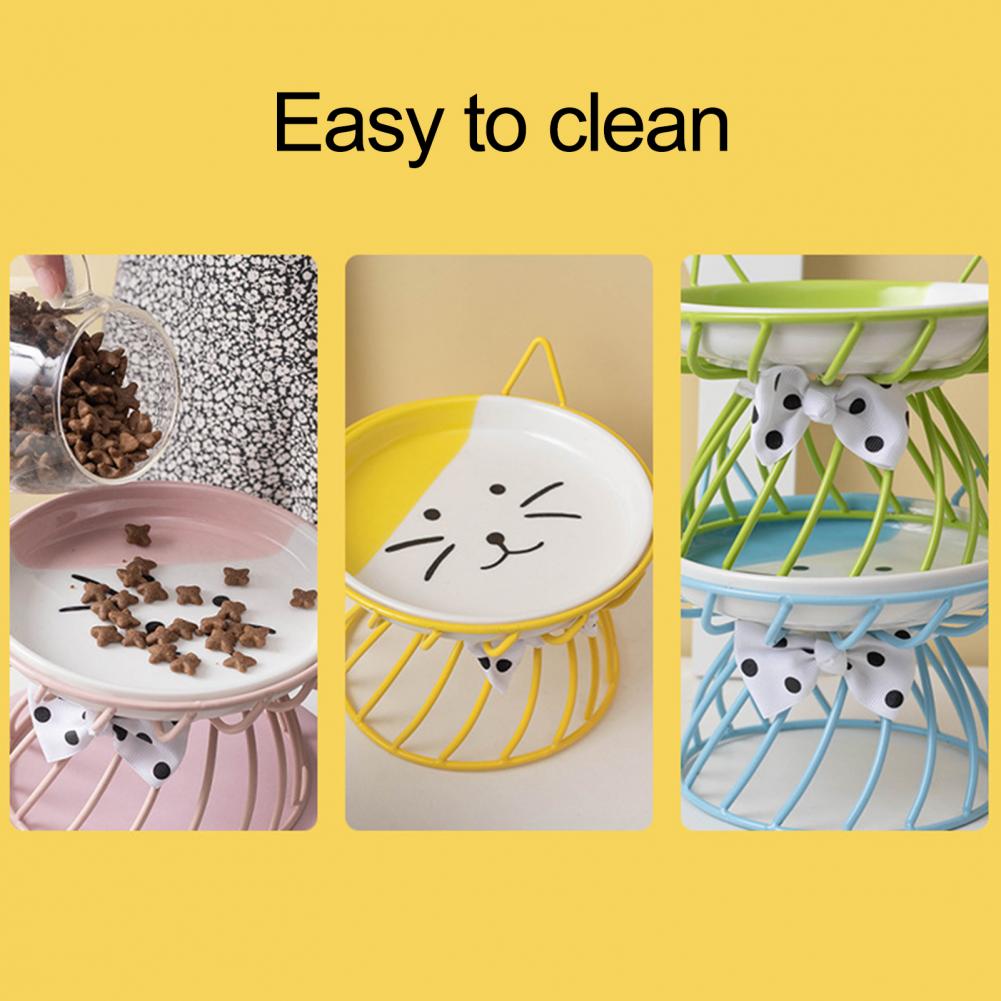 Elevated Cat Food Bowl Large Capacity
