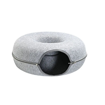 2-in-1 Donut Cat Tunnel Bed