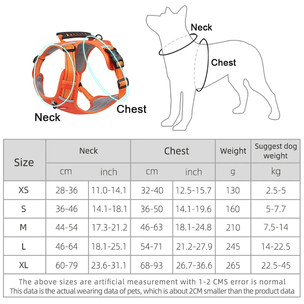 Breathable Reflective Pet Chest Strap