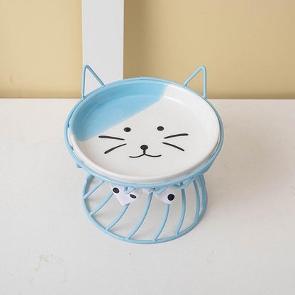 Elevated Cat Food Bowl Large Capacity