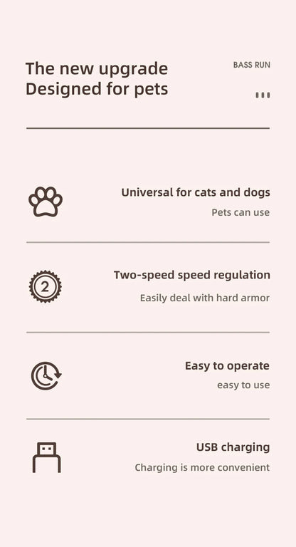 500 MAh 2-Speed Pet Nail Trimmers