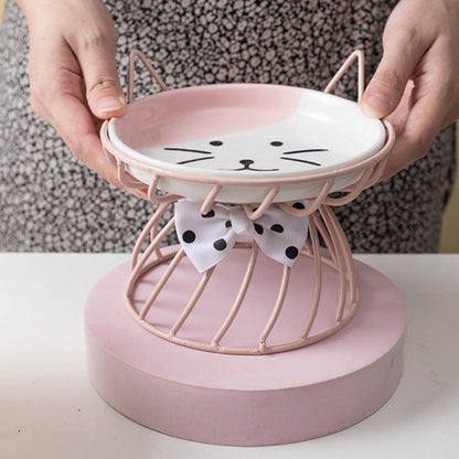 Elevated Cat Food Bowl Large Capacity