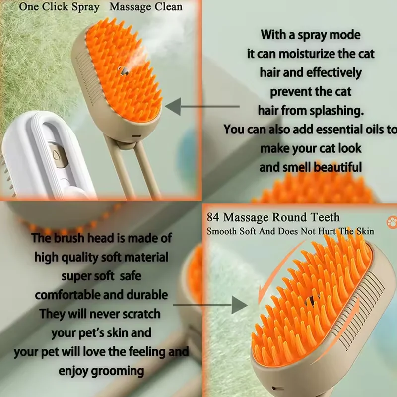 3-in-1 Smart Pet Cleaning Brush