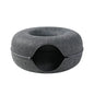 2-in-1 Donut Cat Tunnel Bed