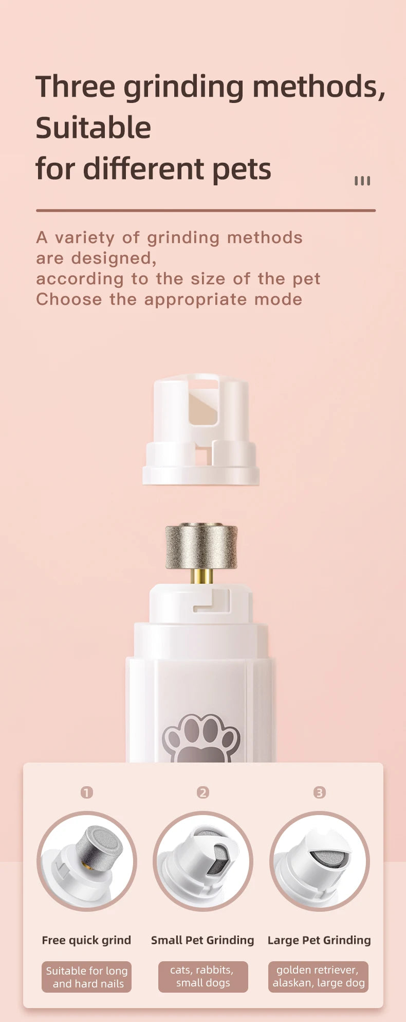 500 MAh 2-Speed Pet Nail Trimmers