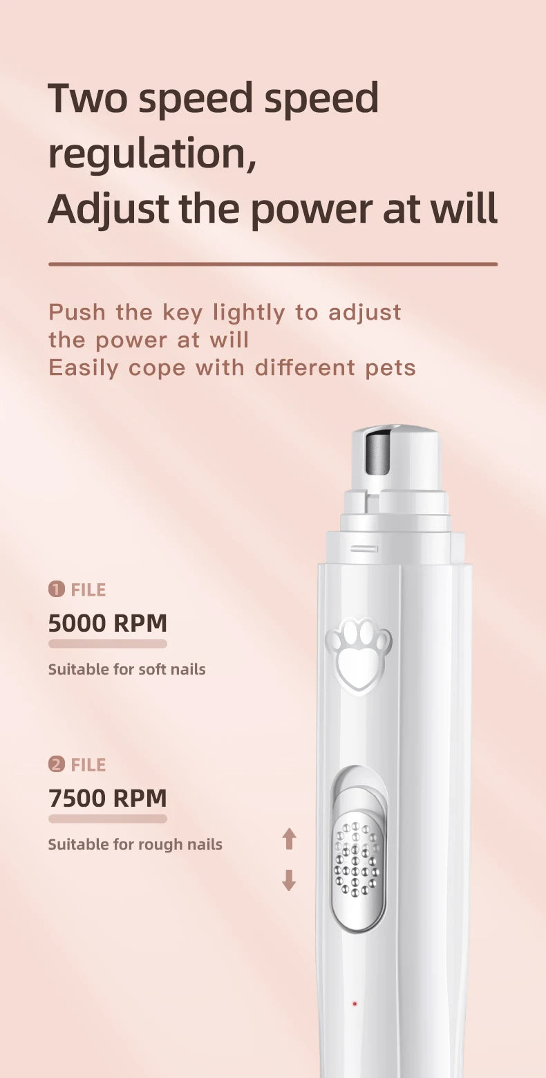 500 MAh 2-Speed Pet Nail Trimmers
