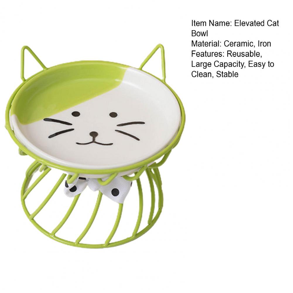 Elevated Cat Food Bowl Large Capacity
