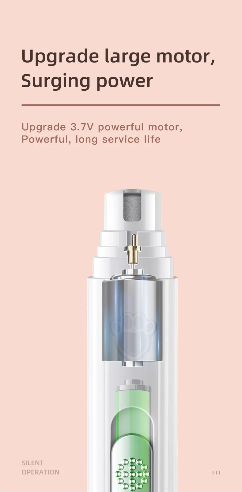 500 MAh 2-Speed Pet Nail Trimmers