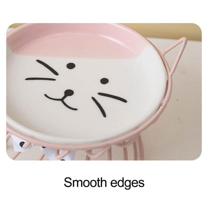 Elevated Cat Food Bowl Large Capacity