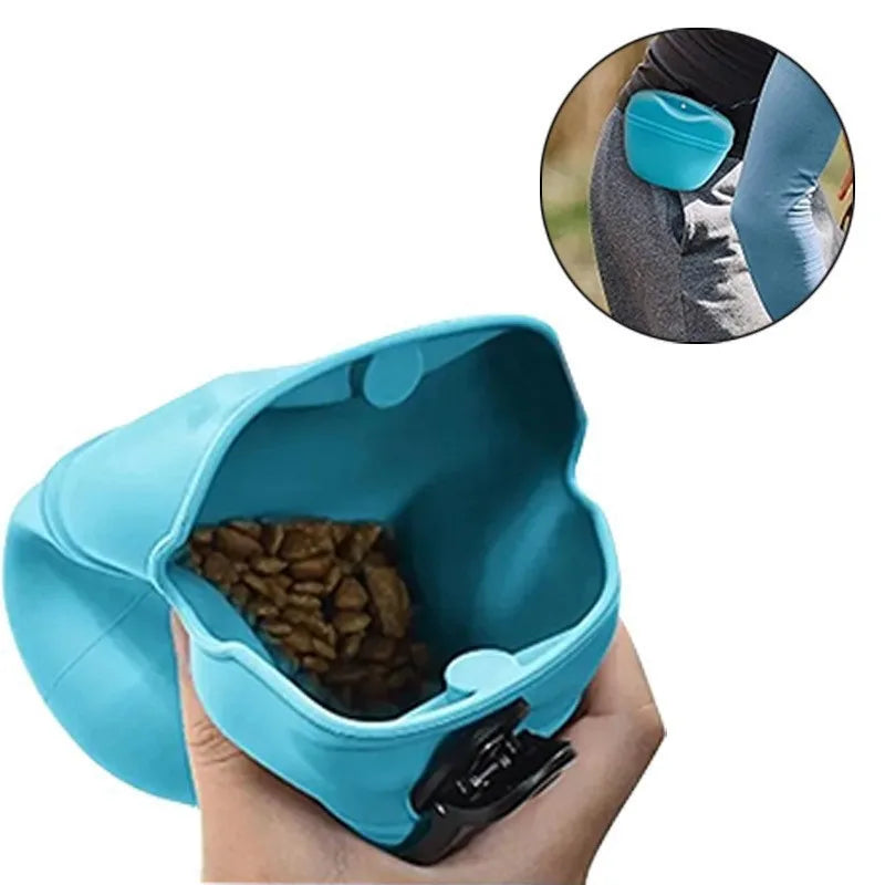 Silicone Dog Treat Bag Outdoor Feeder
