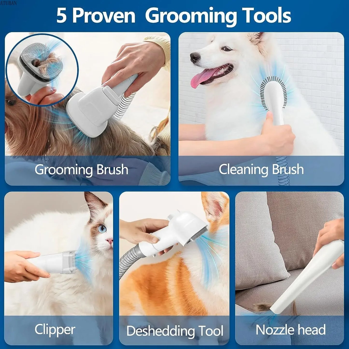 Pet Grooming Vacuum &  Kit