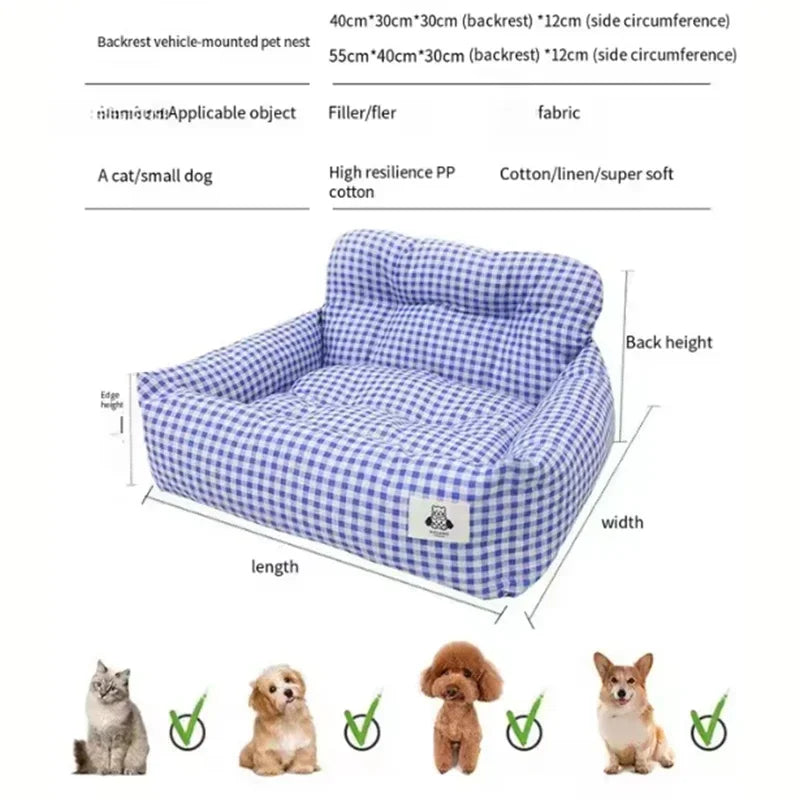 Dog Bed Travel Car Seat Cover