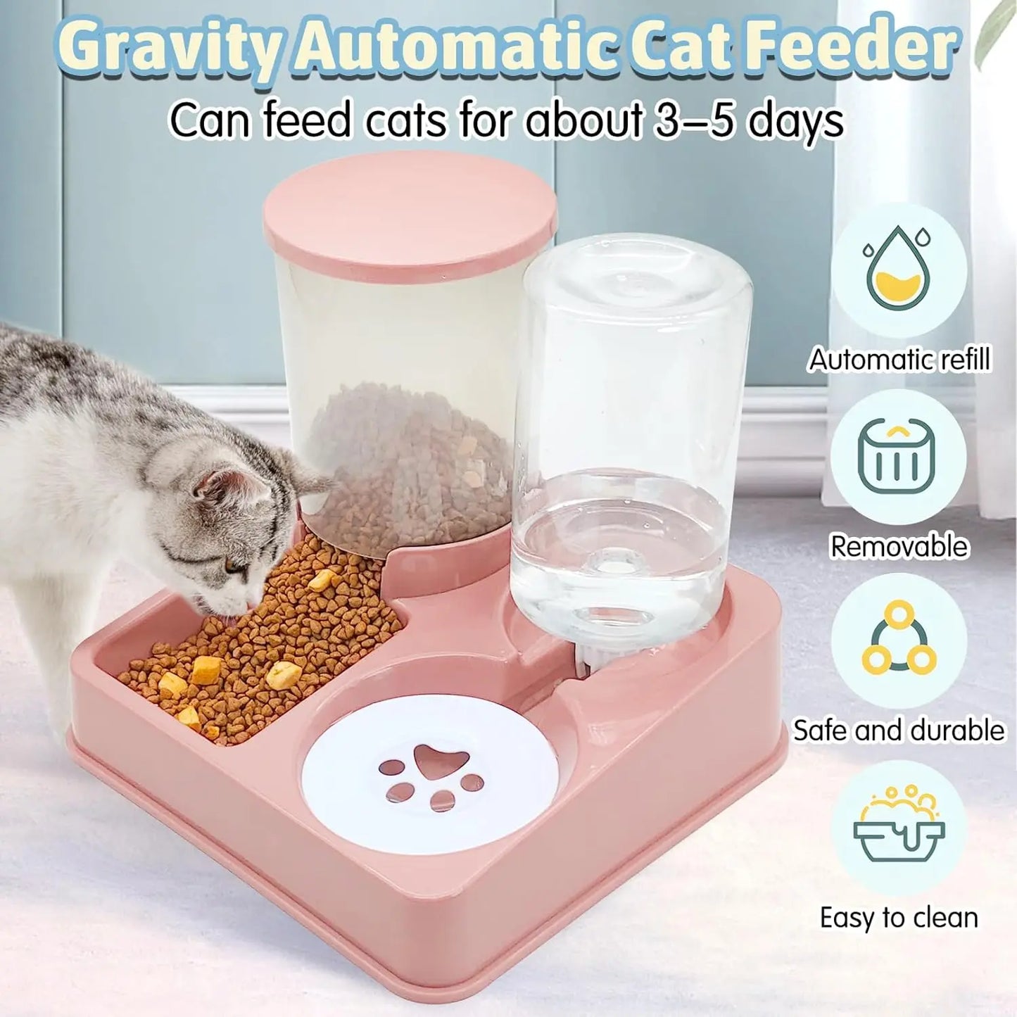 2-in-1 Gravity Feeder and Waterer