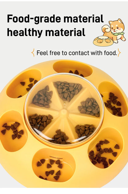 Pet Press Feeder Smart Interactive Controlled Feeding Fun Easy Convenient Automatic Timer Healthy Entertaining Training Puzzle